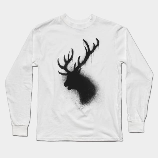 Dark deer Long Sleeve T-Shirt by barmalisiRTB